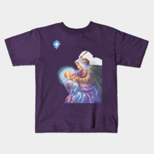 Birth Of Jesus Nativity Design Kids T-Shirt